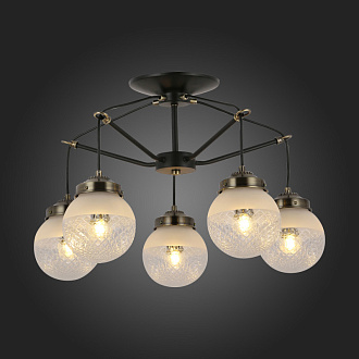 Светильник подвесной 59 см, 200W,  EVOLUCE  STRICCE SLE110302-05  Черный, Бронза