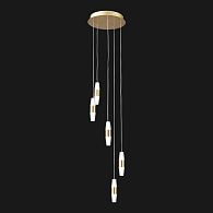 Люстра подвесная *25*80-150 см, 10*led*2W, 4000K, Lussole Hopkins LSP-7400, матовое золото