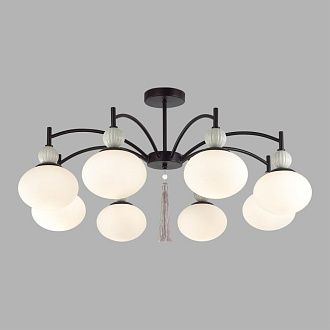Люстра потолочная *85,5*43-43 см, 8*E14*40W, Lumion Gloriya LUM8273/8C, черный; серый
