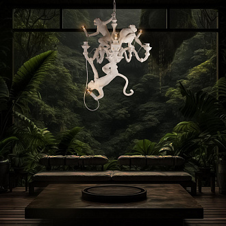 Подвесной светильник 80*100 см, 5*E27 LOFT IT Monkey 10314 White белый