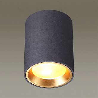 Светильник 6*6 см, GU10 50W, Odeon Light Aquana 4205/1C, черный-золото