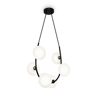 Люстра 43*300 см, G9, 10 м2 Freya Perlina FR4005PL-06B2 черная