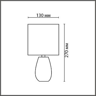 Настольная лампа 13*13*27 см, 1*E14*40W, Lumion Evana 8172/1T, серый