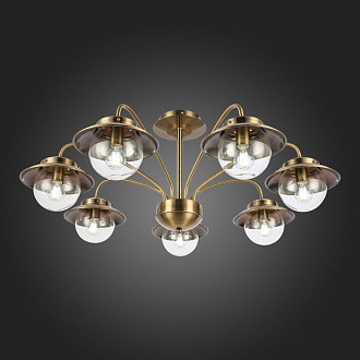 Люстра потолочная 84 см,  EVOLUCE GARONNI SLE110102-07 Античная бронза