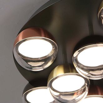 Потолочная люстра 65*20,5 см, 12*LED, 65W, 4000K, Favourite Luna 4371-12C, черный глянцевый