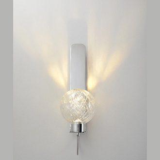 Бра 35 см, 5W, 3000K, Crystal Lux BELLA AP1 CHROME, хром