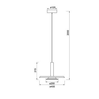 Подвесной светильник 40*200 см, *LED*18W, 3000K, Mantra Tina MAN9001, белый