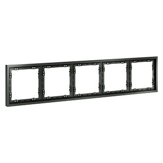 Рамка пластиковая Voltum S70 на 5 постов, титан пластик Soft touch VLS100506