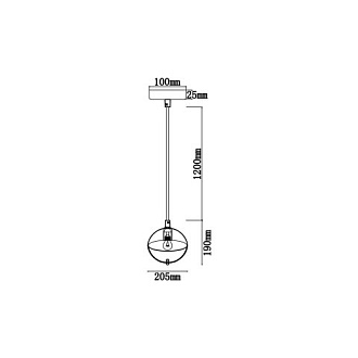 Подвесной светильник  21*142 см, 1*E27 черный, золото Vele Luce Broadway VL5362P11