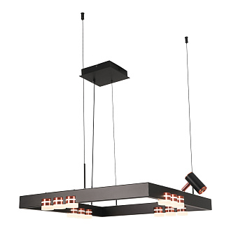 Люстра подвесная 60*35 см, 13*LED*3W  Lussole Gilbert LSP-7174 черный