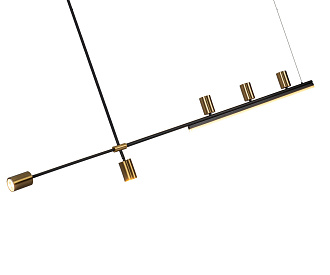 Светильник 150 см, Kink Light 07618-150,36, черный-латунь