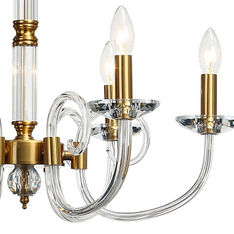 Подвесная люстра Stilfort Glass 1050/03/06P, диаметр 65 см, золото
