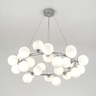 Подвесной светильник 80*30/120 см, 25xG9 MODESTYLE MS.6033.25 SL серебро