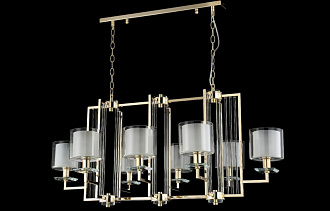 Люстра 108 см Crystal Lux NICOLAS SP8 L1000 GOLD/WHITE золото/прозрачный