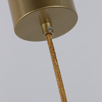 Подвесная люстра 60*190 см, 60W, Favourite Vertex 4286-6P Матовая латунь и белый акрил