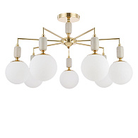 Люстра потолочная 81*47 см, 7*E14 Lumion Vivien 6580/7C французское золото, серый