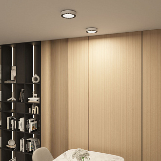 Накладной светильник *16,5*2,3 см, LED * 24W, 4000K, Denkirs Dual DK2840-WB, белый