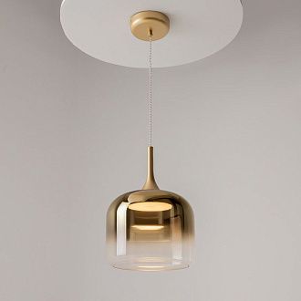 Подвесной светильник 26*26*339,5 см, LED*12W, 3000K, Maytoni Spirito MOD286PL-L18G3K, золотой