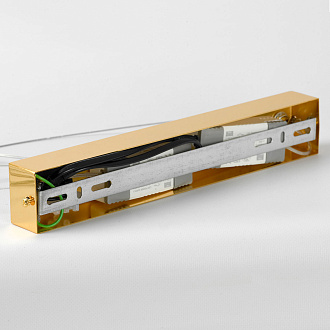 Линейно-подвесной светильник 150*40*60/175 см, 10*LED*4W Lussole Cayuga LSP-7178 блестящее золото