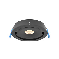 Встраиваемый светильник 12*12*4,5 см, LED, 9W, Maytoni Technical Move DL060-9W3-4-6K-B черный, вр 11,5 см