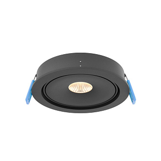 Встраиваемый светильник 12*12*4,5 см, LED, 9W, Maytoni Technical Move DL060-9W3-4-6K-B черный, вр 11,5 см