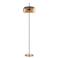 Торшер 152 см, 12W, 3000K, LOFT IT Dauphin 10040F/B, золото-янтарный