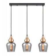 Подвесной светильник 15*64*146 см, 3*E27 черный, латунь Vele Luce Simone VL5564P23