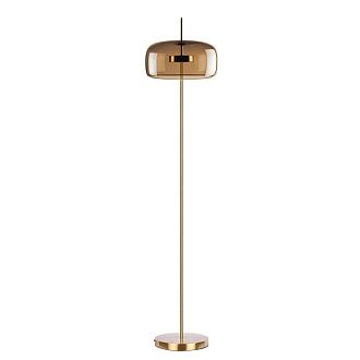 Торшер 152 см, 12W, 3000K, LOFT IT Dauphin 10040F/B, золото-янтарный