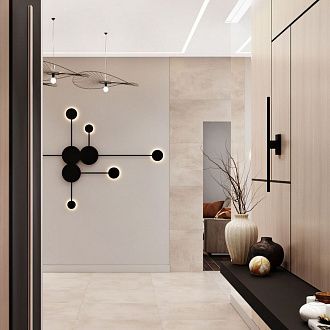 Бра 78*92 см, 24W, 4000K, Kink Light  ФИРС 2206,19, черный