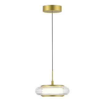 Подвесной светильник 20*120 см, 1*LED*7W, 3000K, ST-Luce Frittela SL6239.203.01, золото матовое