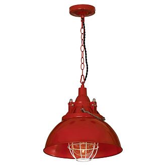 Подвесной светильник Lussole Loft GRLSP-9895, диаметр 30 см, красный