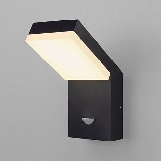 Уличный настенный светильник с датчиком движения Sensor 3000K IP54 1541 TECHNO LED черный Elektrostandard  4690389219245, a072087