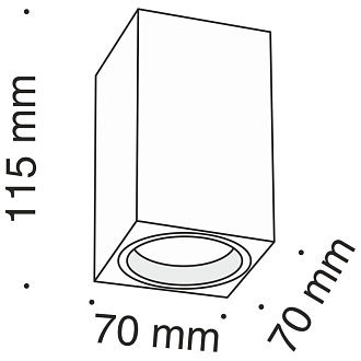 Светильник 7*7 см, GU10 50W, Maytoni Alfa C011CL-01W, белый
