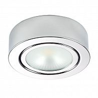 Врезной/накладной мебельный светильник Lightstar Mobiled 003354, хром, диаметр 7 см