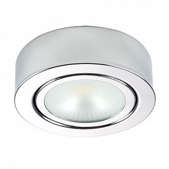 Врезной/накладной мебельный светильник Lightstar Mobiled 003354, хром, диаметр 7 см