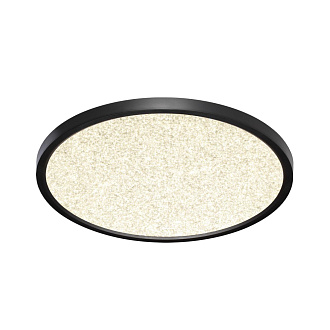 Cветильник 40*2,5 см, LED 32W, 3000/4000 К, IP40, белый/черный, пластик Sonex Omega Black, 7662/32L