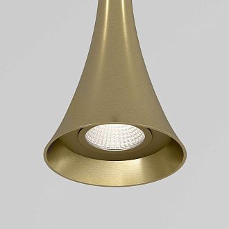 Подвесной акцентный светильник 6*6*142 см, LED, 5W, 4000K, Elektrostandard Hall 50314 LED, латунь