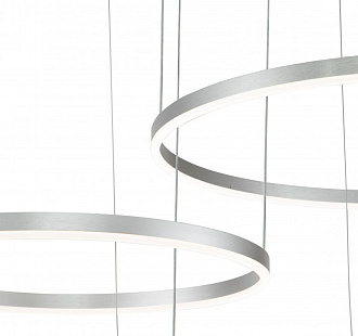 Подвесной светильник 1500*800*140/1240 мм, 3*LED 129W 3000-5700K серебро Indigo Galass V000014L, 14001/3P Silver