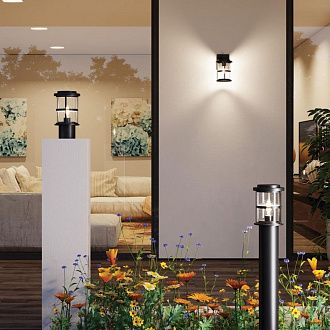 Уличный настенный светильник Odeon Light Magus 4964/1W, черный