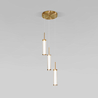 Подвесной светильник 25*25*135 см, *LED, 13W, 3000 Eurosvet Stark 50386/3 LED, латунь