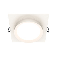 Светильник 11 см, Maytoni Downlight Hoop DL086-GX53-SQ-W, белый, вр 9,5 см