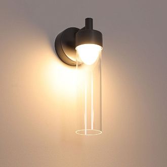 Уличный настенный светильник 29 см, 5W, 3000K, Favourite Outdoor 4703-1W, серый