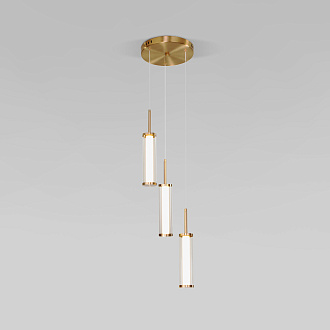 Подвесной светильник 25*25*135 см, *LED, 13W, 3000 Eurosvet Stark 50386/3 LED, латунь