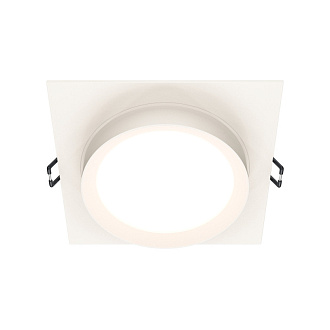 Светильник 11 см, Maytoni Downlight Hoop DL086-GX53-SQ-W, белый, вр 9,5 см