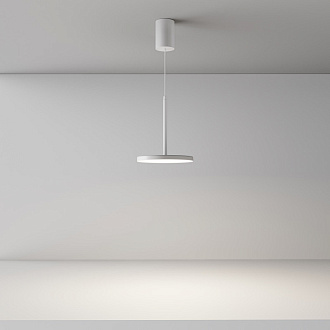 Подвесной светильник 18,5*18,5*195 см, LED, 12W, 4000К, Maytoni Technical PLATO P076PL-L12W4K-W белый