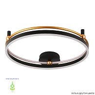Светильник потолочный 68*10 см, LED*72W 3000-6300K Черный/Золото Crystal Lux FERNANDO PL72W LED BLACK/GOLD