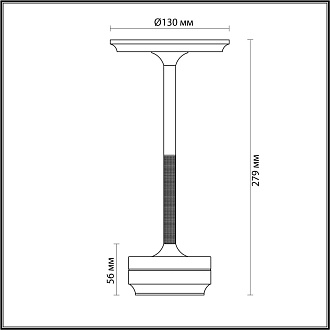 Настольная лампа 13*13*28 см, 1 LED*6W, 3000-5700 К, Odeon Light Tet-A-Tet, никель 5035/6TL