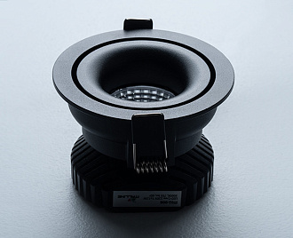 Встраиваемый LED светильник Italline IT02-008 black, 12W LED, 3000K, черный, вр 8,5 см