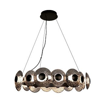 Подвесная люстра 70*29,5-159 см, 16*LED, 72W, 4000K, Favourite Claros 4642-16P, черный матовый
