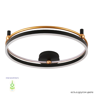 Светильник потолочный 68*10 см, LED*72W 3000-6300K Черный/Золото Crystal Lux FERNANDO PL72W LED BLACK/GOLD